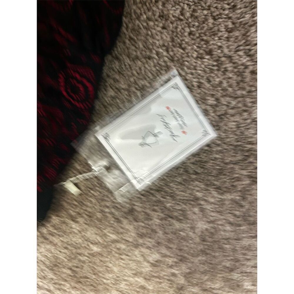 Feifei Women's M Black & Red Lace Blouse High Neck Party Top - Picture 6 of 7